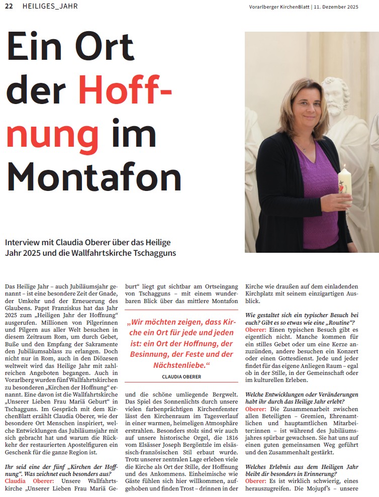 Aus dem Vorarlberger Kirchenblatt Nr. vom 11.12.2025